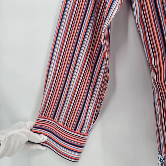 Robert Graham Men's Button-Up Shirt 3XL Multicolor Striped Paisley Flip Cuff - Picture 6 of 12